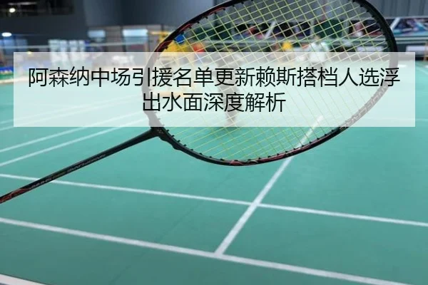 阿森纳中场引援名单更新赖斯搭档人选浮出水面深度解析